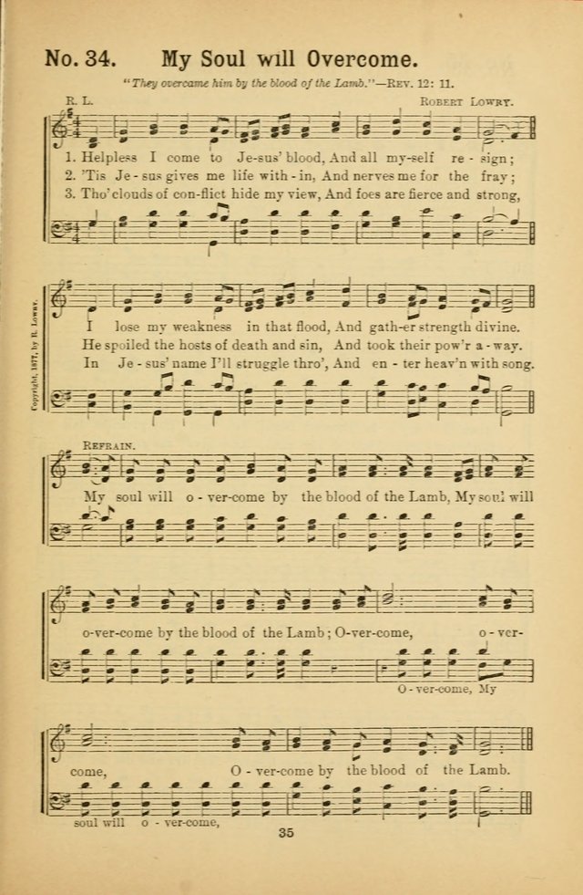 Select Gems: a choice collection of popular hymns and music for use in prayer meetings, the home and Sunday schools page 35