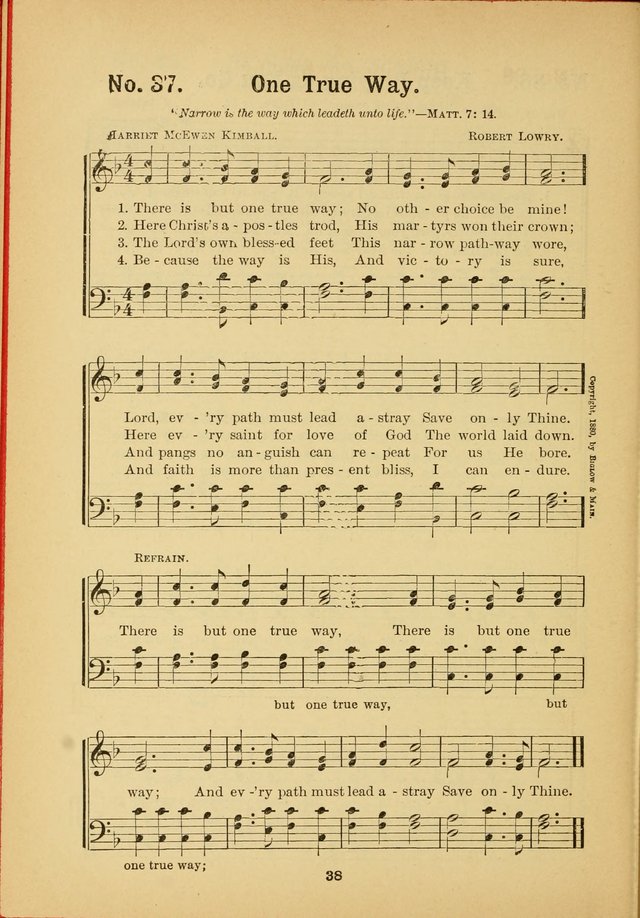 Select Gems: a choice collection of popular hymns and music for use in prayer meetings, the home and Sunday schools page 38