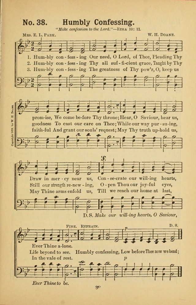 Select Gems: a choice collection of popular hymns and music for use in prayer meetings, the home and Sunday schools page 39