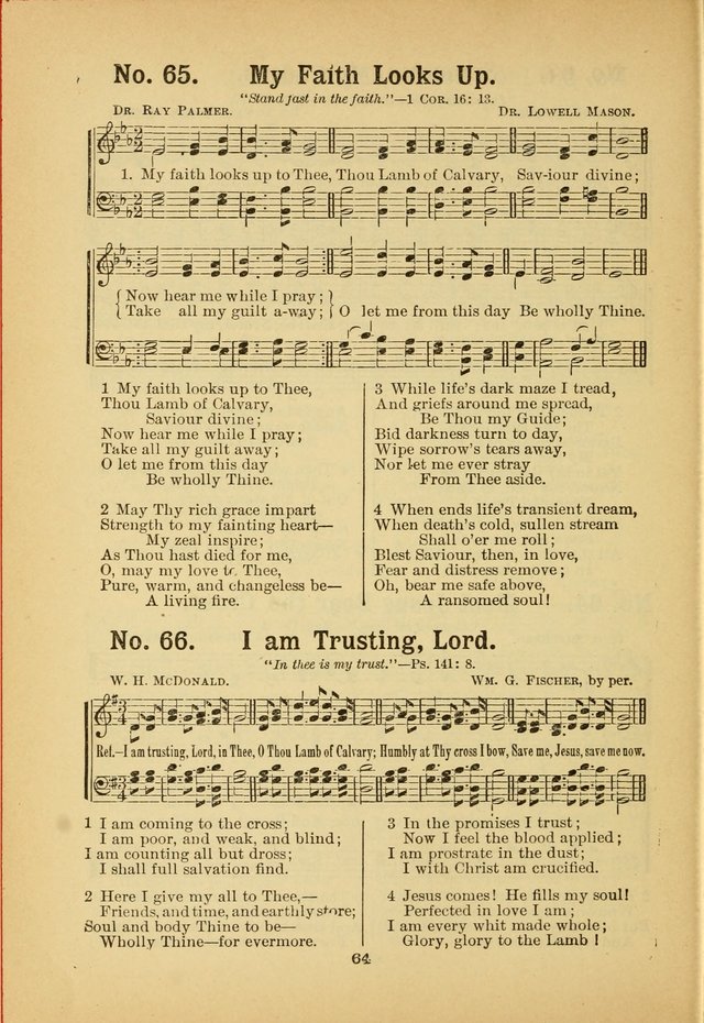 Select Gems: a choice collection of popular hymns and music for use in prayer meetings, the home and Sunday schools page 64