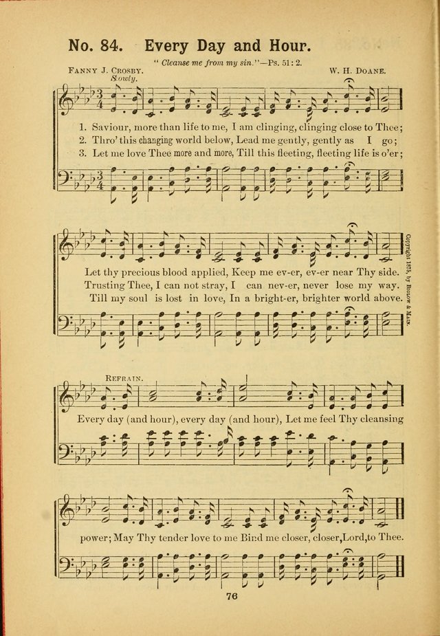 Select Gems: a choice collection of popular hymns and music for use in prayer meetings, the home and Sunday schools page 76
