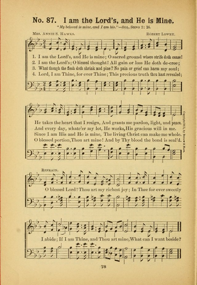 Select Gems: a choice collection of popular hymns and music for use in prayer meetings, the home and Sunday schools page 78