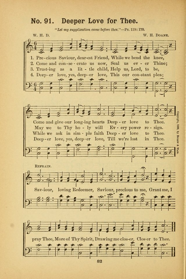 Select Gems: a choice collection of popular hymns and music for use in prayer meetings, the home and Sunday schools page 82