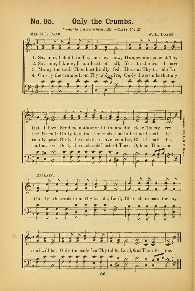 Select Gems: a choice collection of popular hymns and music for use in prayer meetings, the home and Sunday schools page 86
