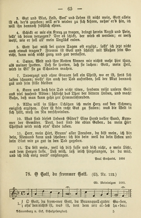 Schulgesangbuch für höhere Lehranstalten (Ausgabe für Rheinland und Westfalen) page 65