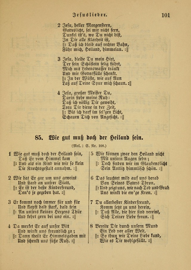 Sonntagsschul-Gesangbuch der Reformirten Kirche in den Vereinigten Staaten page 101