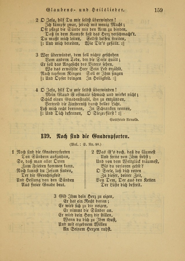 Sonntagsschul-Gesangbuch der Reformirten Kirche in den Vereinigten Staaten page 159