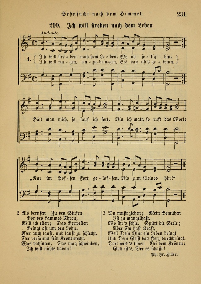 Sonntagsschul-Gesangbuch der Reformirten Kirche in den Vereinigten Staaten page 231