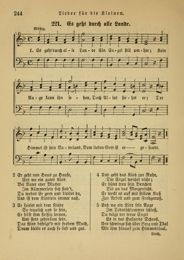 Sonntagsschul-Gesangbuch der Reformirten Kirche in den Vereinigten Staaten page 244