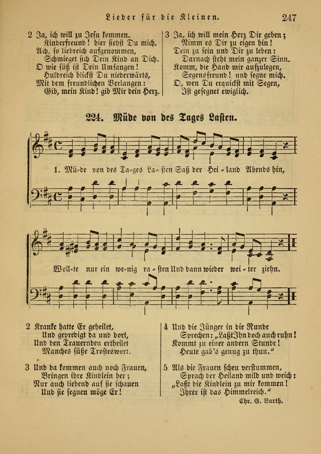 Sonntagsschul-Gesangbuch der Reformirten Kirche in den Vereinigten Staaten page 247