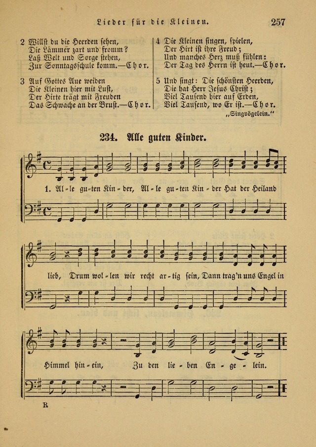 Sonntagsschul-Gesangbuch der Reformirten Kirche in den Vereinigten Staaten page 257