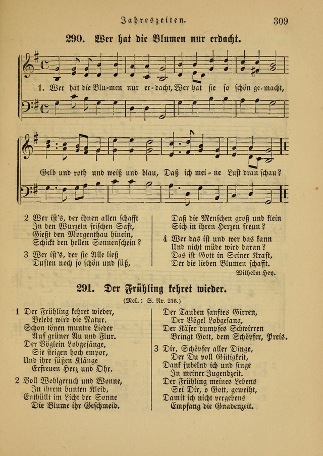 Sonntagsschul-Gesangbuch der Reformirten Kirche in den Vereinigten Staaten page 309