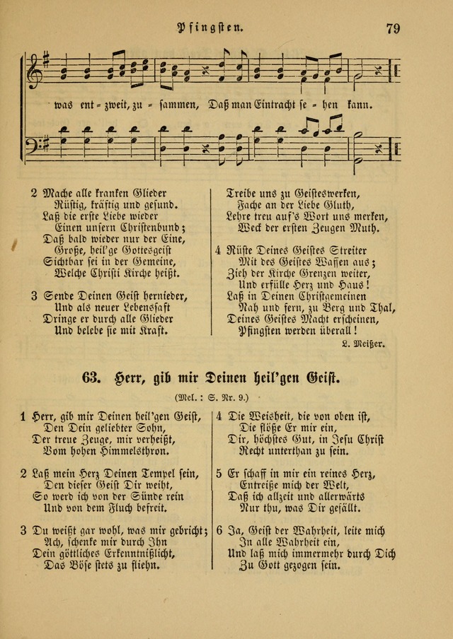 Sonntagsschul-Gesangbuch der Reformirten Kirche in den Vereinigten Staaten page 79