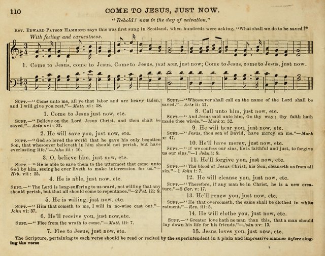 Song Garland; or, Singing for Jesus: a new collection of Music and Hymns prepared expressly for Sabbath Schools page 110