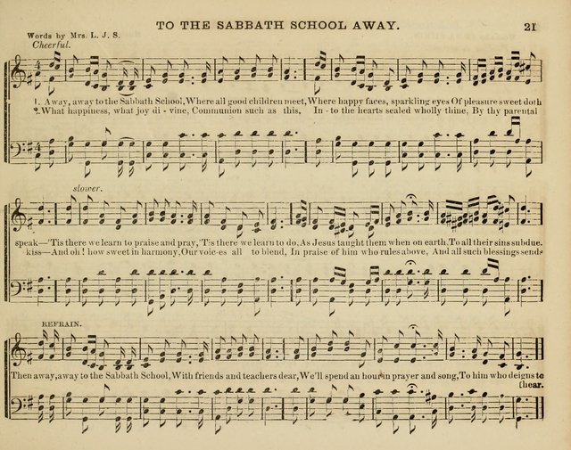 Song Garland; or, Singing for Jesus: a new collection of Music and Hymns prepared expressly for Sabbath Schools page 21
