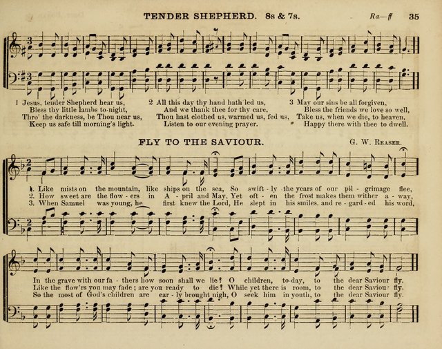Song Garland; or, Singing for Jesus: a new collection of Music and Hymns prepared expressly for Sabbath Schools page 35