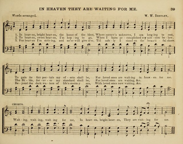 Song Garland; or, Singing for Jesus: a new collection of Music and Hymns prepared expressly for Sabbath Schools page 39
