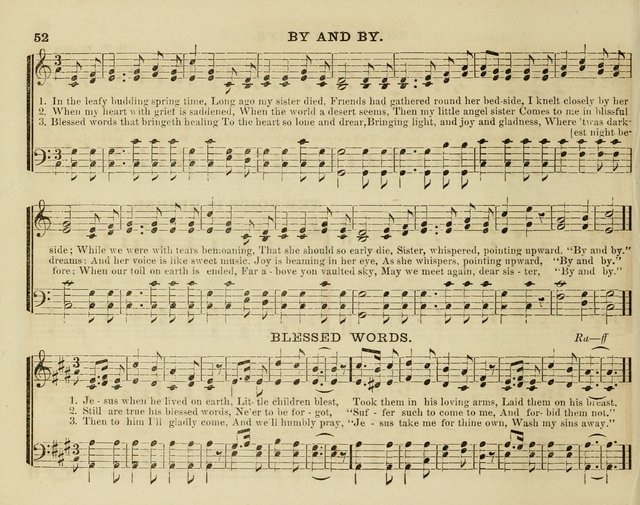 Song Garland; or, Singing for Jesus: a new collection of Music and Hymns prepared expressly for Sabbath Schools page 52