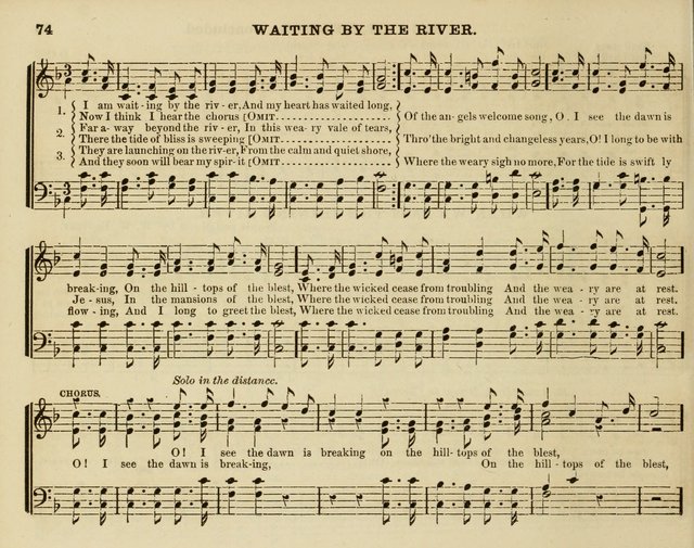 Song Garland; or, Singing for Jesus: a new collection of Music and Hymns prepared expressly for Sabbath Schools page 74