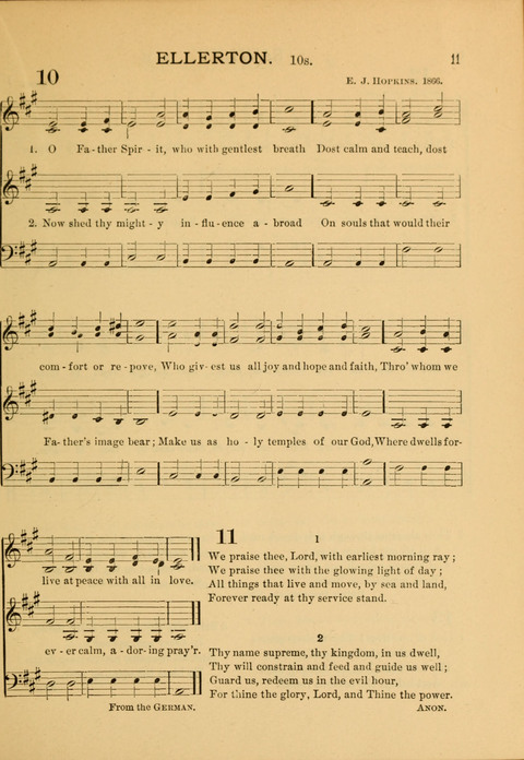 The School Hymnary: a collection of hymns and tunes and patriotic songs for use in public and private schools page 11