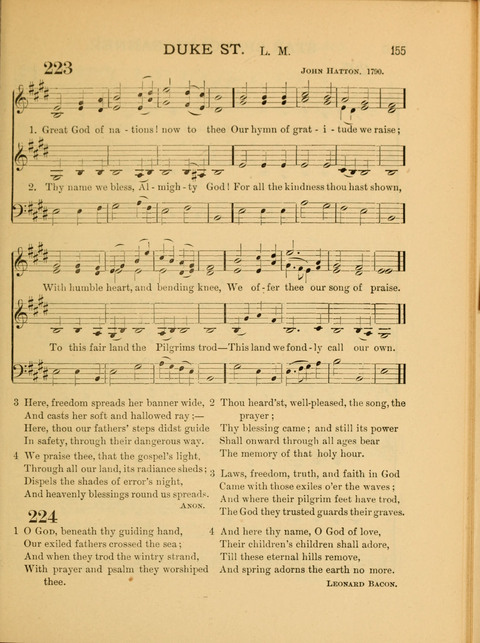 The School Hymnary: a collection of hymns and tunes and patriotic songs for use in public and private schools page 155