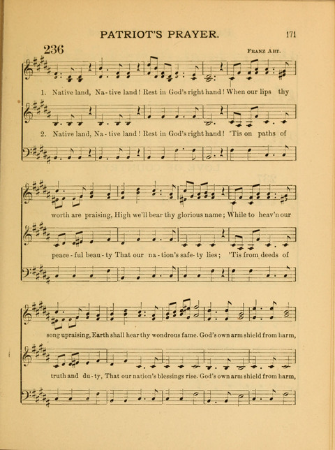 The School Hymnary: a collection of hymns and tunes and patriotic songs for use in public and private schools page 171