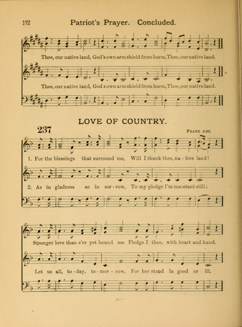 The School Hymnary: a collection of hymns and tunes and patriotic songs for use in public and private schools page 172