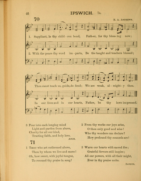 The School Hymnary: a collection of hymns and tunes and patriotic songs for use in public and private schools page 46