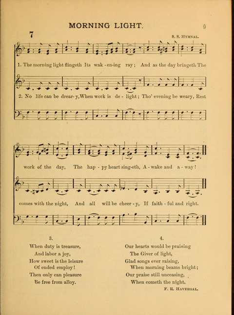 The School Hymnary: a collection of hymns and tunes and patriotic songs for use in public and private schools page 9