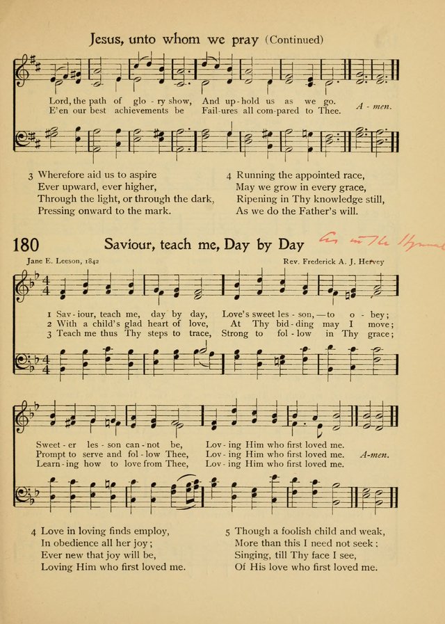 The School Hymnal page 180