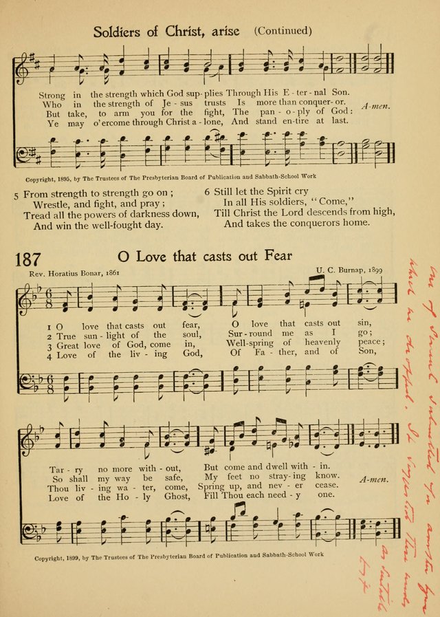 The School Hymnal page 186