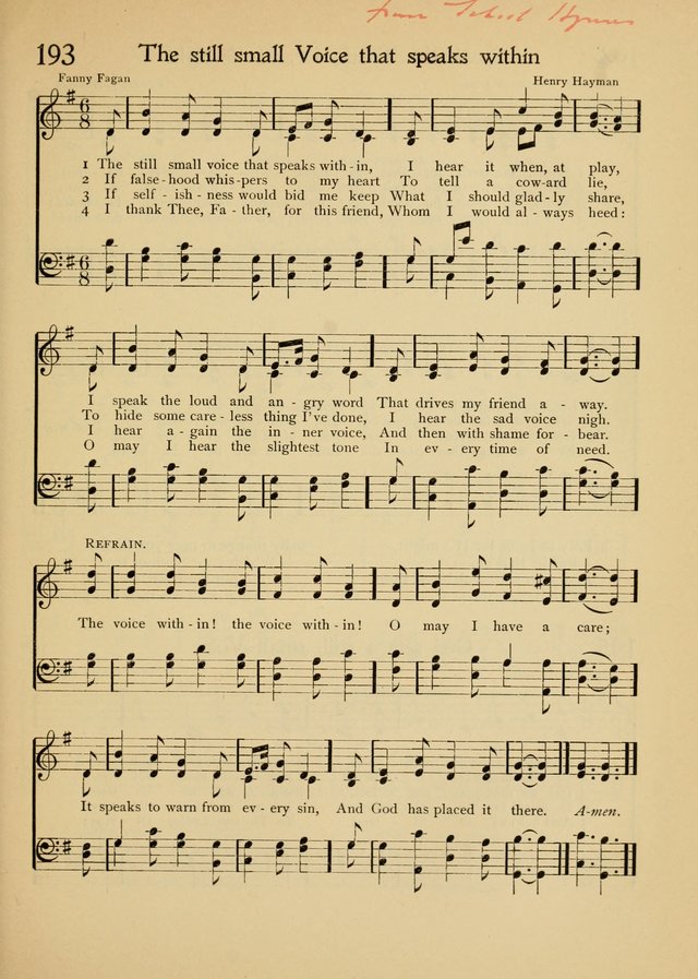 The School Hymnal page 192