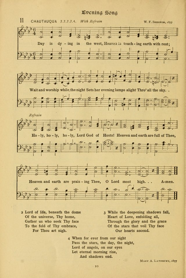 The School Hymnal: a book of worship for young people page 10