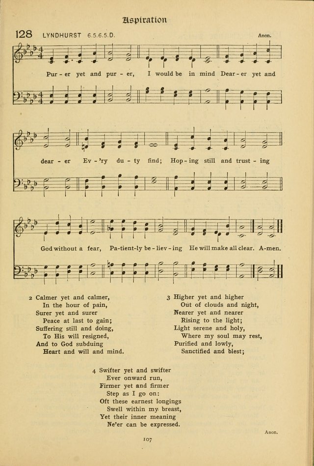 The School Hymnal: a book of worship for young people page 107