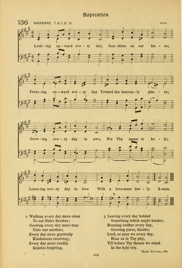 The School Hymnal: a book of worship for young people page 114
