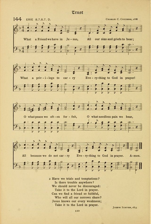 The School Hymnal: a book of worship for young people page 120