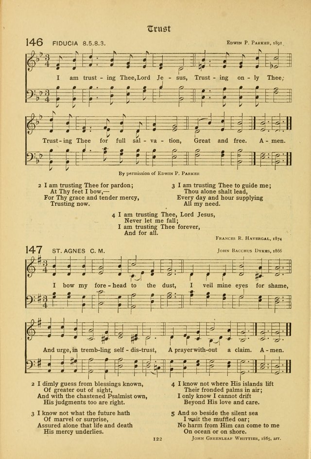 The School Hymnal: a book of worship for young people page 122