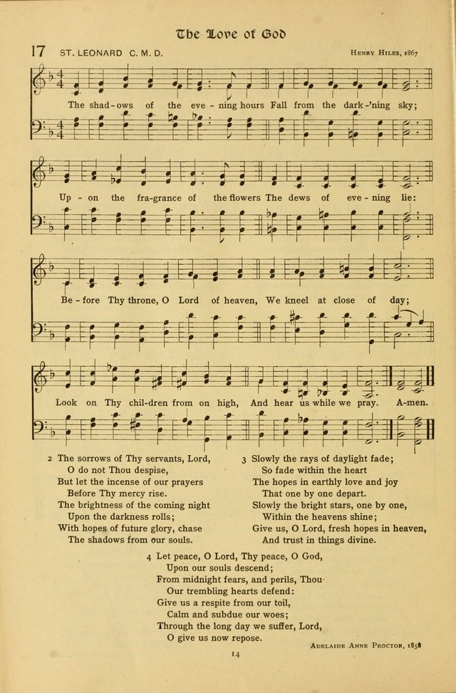 The School Hymnal: a book of worship for young people page 14