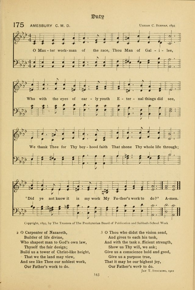 The School Hymnal: a book of worship for young people page 143