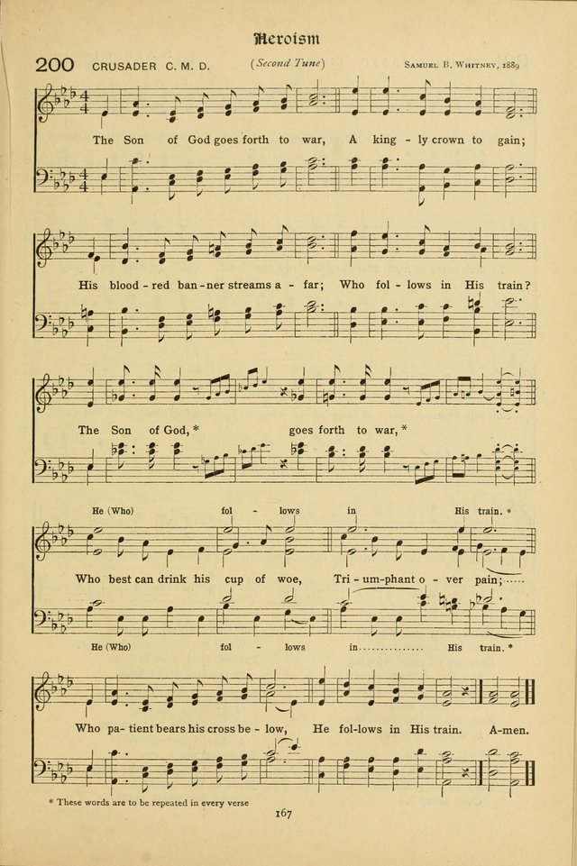 The School Hymnal: a book of worship for young people page 167