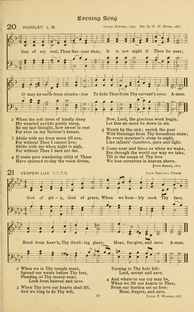The School Hymnal: a book of worship for young people page 17