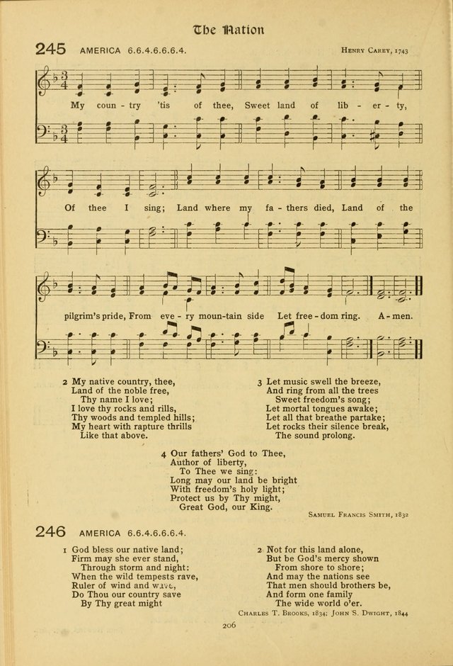 The School Hymnal: a book of worship for young people page 206