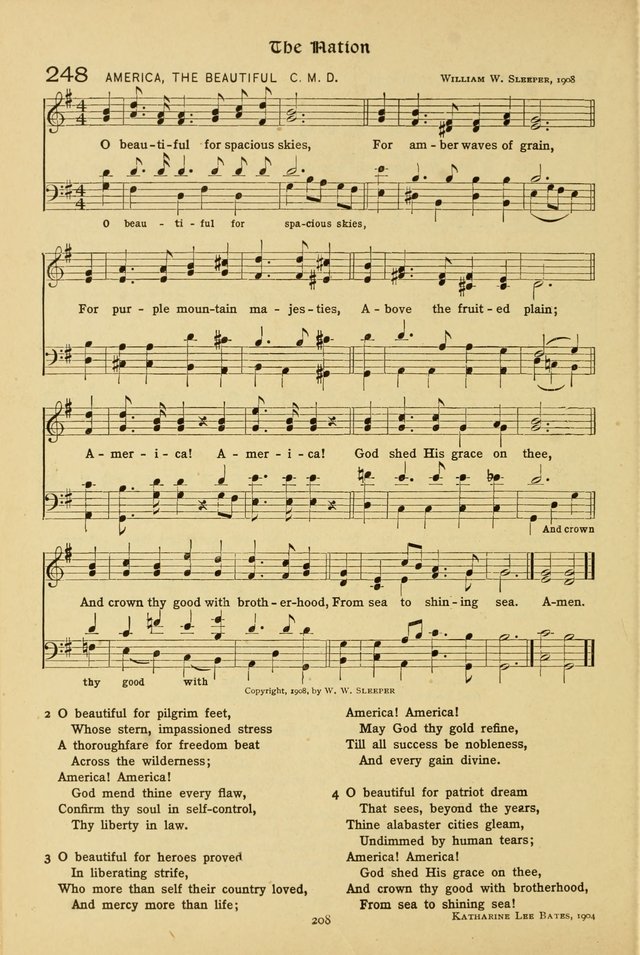 The School Hymnal: a book of worship for young people page 208