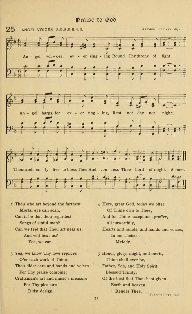 The School Hymnal: a book of worship for young people page 21