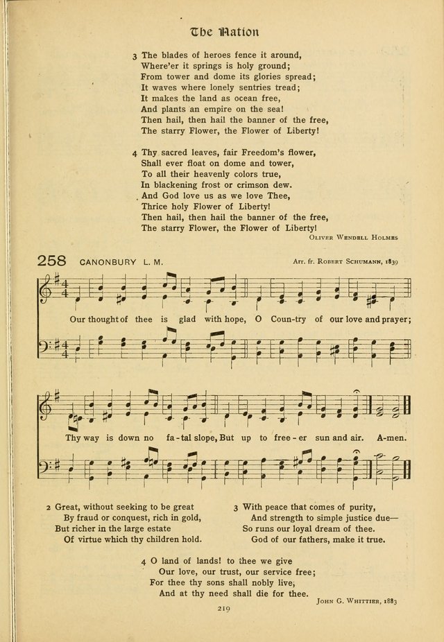 The School Hymnal: a book of worship for young people page 219