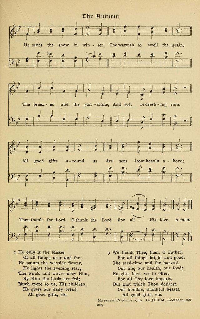 The School Hymnal: a book of worship for young people page 229