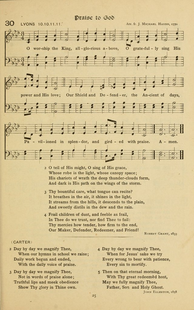 The School Hymnal: a book of worship for young people page 25