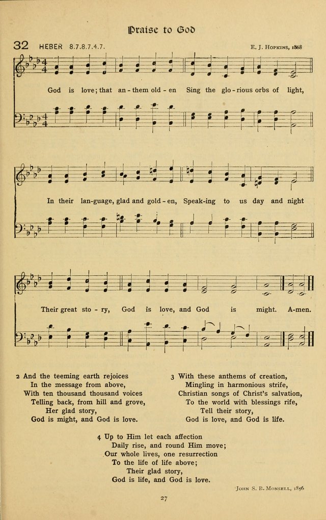 The School Hymnal: a book of worship for young people page 27