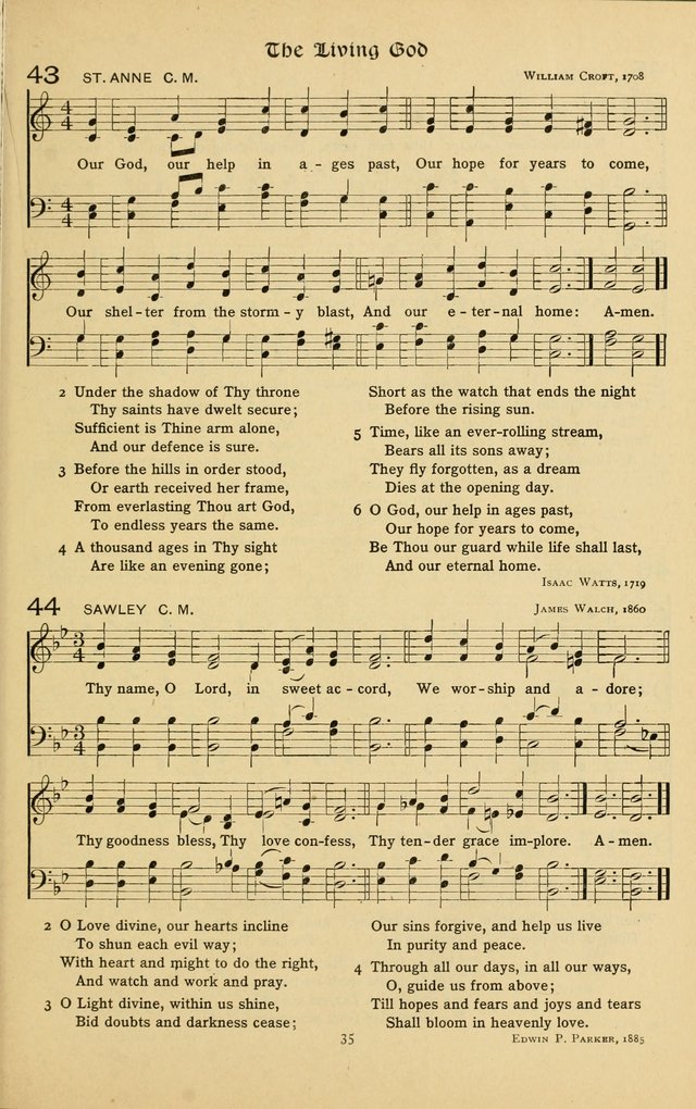 The School Hymnal: a book of worship for young people page 35