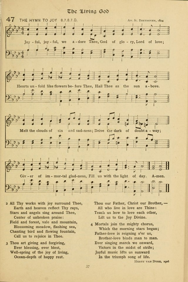 The School Hymnal: a book of worship for young people page 37